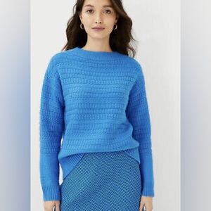 ✨SALE✨Ann Taylor French Blue Mixed Stitch Sweater